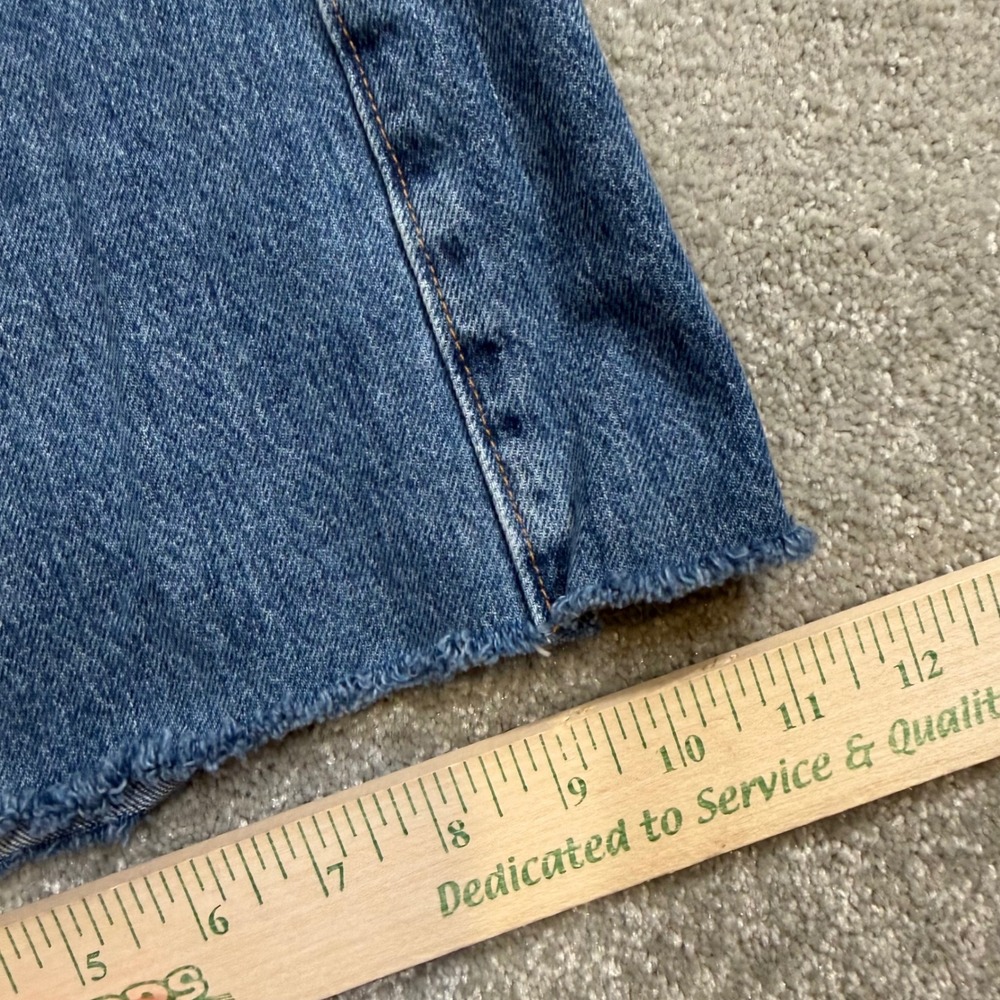 Citizens of Humanity Paloma Utility Trouser Wide Leg Raw Hem Jeans Sz 25 Altered - Picture 14 of 16